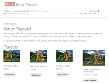 Tablet Screenshot of betterplaysets.com